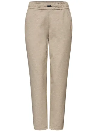 Street One - Melange Hose mit Detail sanded beige mel. - Gr. - 28