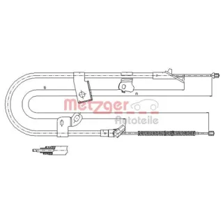 Metzger Handbremsseil hinten rechts Toyota Yaris Verso P2 1,3