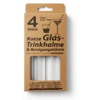 Trinkhalme Glas-Trinkhalme, kurz, (Set, 5-tlg., Trinkhalme), Glas-Trinkhalme kurz Borosilikatglas wiederverwendbar
