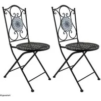 HTI-Living Gartenstuhl 2er-Set Metall Schwarz Byzanz (Set, 2 St)