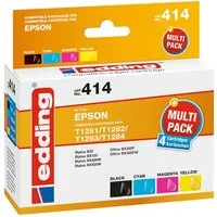 edding Edding Multipack edd No. 414 für Epson T1285 Tintenpatrone (kompatibel, mehrfarbig)
