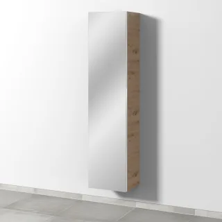 Sanipa 3way Hochschrank mit 1 Doppelspiegeltür, Eiche Natural-Touch BR15285