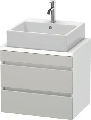 Duravit DuraStyle Konsolenwaschtischunterbau wandhängend Betongrau & Weiß Matt 600x478x512 mm - DS53 DS530500718