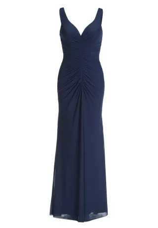 hey kyla - Figurbetontes Abendkleid mit feiner Raffung navy