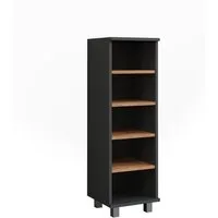 Vicco Midischrank Ilias, Anthrazit/Goldkraft Eiche, 30.2 x 95 cm mit 5 offenen Fächern (1-St)
