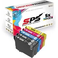 SPS 5x Set Kompatibel für Epson WF 2965DWF Druckerpatronen (503XL) Tintenpatrone (5er Pack)