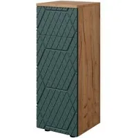 Vicco Midischrank Irma, Goldkraft Eiche/Grün, 30 x 81 cm mit 1 Schublade, 2 Fächer,... (1-St)