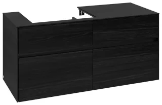 Villeroy & Boch Waschtischunterschrank Collaro C08200 1200x548x500mm 4 Ausz. Waschtisch li Black Oak C08200AB