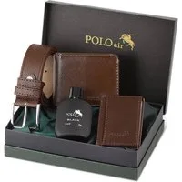 Jungengel Herrendiener Luxus Leder Geschenk Set 5-Teilig Gürtel, Parfüm, Geldbörse Herren, (Set, 4 St., All in One), Luxuriöses 4-teiliges Herren-Set, Ideales Geschenk für Männer