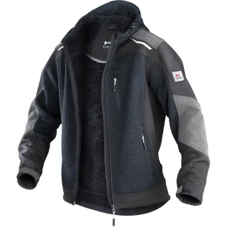 KÜBLER Strickjacke dunkelgrau/schwarz 4XL - 1741 9511-9899-4XL