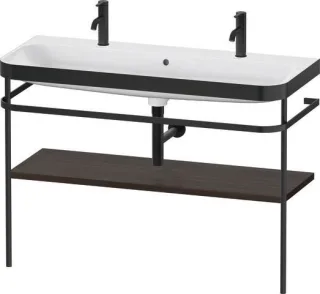 Duravit Happy D.2 Plus c-bonded Set mit Metallkonsole Nussbaum gebürstet Matt 1175x490x850 mm - HP47 HP4759O69690000