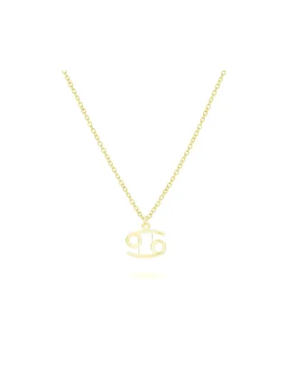 BEKA&BELL Anhänger mit Kette 925-Sterling Silber vergoldet Glänzend 42cm Krebs