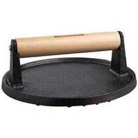 Tramontina Burgerpresse BLACK Gusseisen Grillpresse, Grill, Smash Burger, pre-seasoned (1 St), Gusseisen, Pattypresse, Fleischpresse, BBQ, Panini, perfekte Ergebnisse