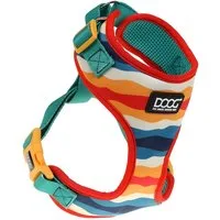 DOOG Hunde-Geschirr Neopren Geschirr Scout rot/gelb/blau