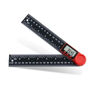 ETOPOO 0-200mm 0-300mm 360 ° LCD Display Carbon Fiber Digital Angle Ruler Inclinometer Electron Goniometer Protractor An