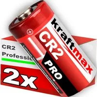 kraftmax 2er Pack CR2 Lithium Hochleistungs Batterie, (1 St)