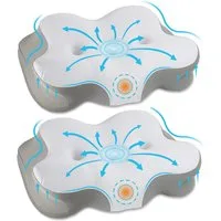 Esun Schönheitskissen Nackenstützkissen, Kopfkissen Memory Foam, Kissen Seitenschläferkissen, Füllung: Rückstellschaum, Rückenschlafer, Bauchschlafer, Seitenschlafer, Innovatives Design, das nicht auf die Ohren drückt, Kissen für Seiten Rücken & Bauc