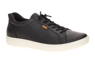 Ecco 49058351052 Soft 7 - Low Easy Slip Damenschuhe Schwarz Matt/weiss Gummiz...