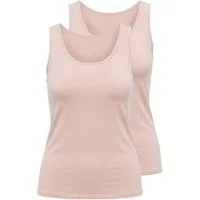 Ulla Popken Unterhemd Tanktops 2er-Pack Rundhalsausschnitt ärmellos