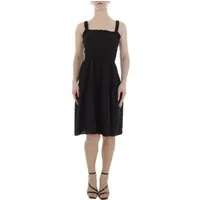 Ital-Design Sommerkleid Damen Freizeit (85941317) Volants Sommerkleid in Schwarz