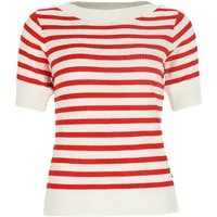 Sea Ranch Streifenpullover Kora Damen Pullover Kora Kurzarm & U-Boot-Ausschnitt - Streifen Sommerpulli