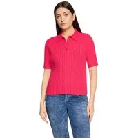 Cartoon Kurzarmshirt Damen mit Kragen (1-tlg)