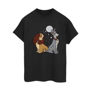 Disney - "Lady And The Tramp" T-Shirt für Damen (Schwarz)