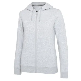 Umbro Womens/Ladies Club Leisure Full Zip Hoodie (Grau meliert/Weiß)