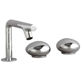 VitrA Istanbul Waschtisch-Zweigriffarmatur A41807 Ausladung 130mm, Dreilochmontage, chrom