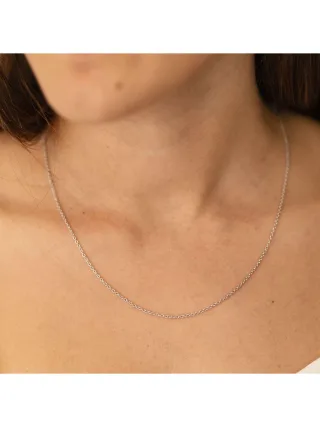 Zeeme Basic Halskette 925 Sterling Silber 45cm lang