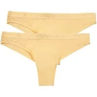 Emporio Armani Brasilslip Brazilian Brief Microfiber (2-St., enthält 2 gleichfarbige Slips) mit umlaufendem Markenschriftzug