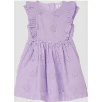 s.Oliver Minikleid Kleid Kurzes Kleid mit Flügelärmeln und floraler Stickerei
