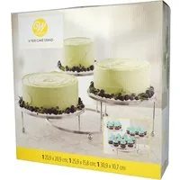Wilton Tortenständer Wilton Tortenständer Cakes 'n More - 3 teilig, Metall, Kunststoff, (3-tlg)