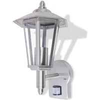 vidaXL LED-Leuchte Außenwandlampe Laterne Aufrecht Edelstahl mit Bewegungssenor (1 St)