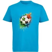 MyDesign24 T-Shirt Kinder Fussball Print Shirt Bedrucktes Fussball T-Shirt i475