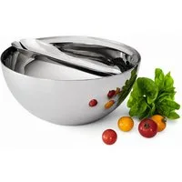 Philippi Design Servierschale Insalata mit Besteck, Edelstahl