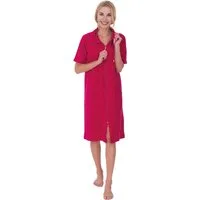 Wewo fashion Damenbademantel 033, Midilänge, Leichtfrottee, Stehkragen, Reißverschluss, Kragen mit Kordel