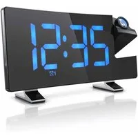 BEARWARE Projektionswecker FM Radiowecker, Projektionswecker, 2 Alarme, 3 Helligkeiten Projektions Radio Wecker digital, Dimmer, Snooze, 15 FM Radiospeicher
