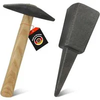 SHW Sense Set Dengelamboss + Dengelhammer, Perfekt für präzises Sensenschärfen