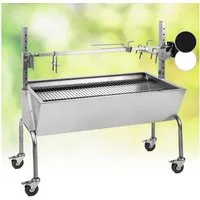 ONECONCEPT Holzkohlegrill Sauenland, Set, Außenküche Grill Outdoor, Grillspieß mit Motor Grill Drehspieß mit Motor Spanferkel Grill