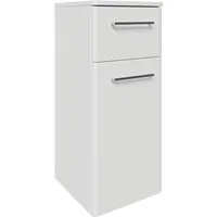 Saphir Unterschrank Quickset 316 Badschrank 1 Tür, 1 Schublade, 30cm breit, Weiß Hochglanz Badezimmer-Unterschrank inkl. Türdämpfer, Griffe in Chrom Glanz