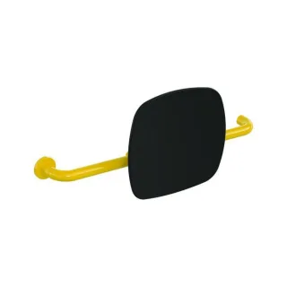 Hewi 801 Rückenstütze 801.51.9263L18 Wandabstand 150mm, Ausführung links, Lehne tiefschwarz, senfgelb