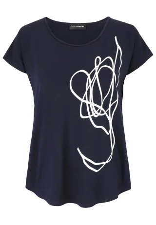 Doris Streich - Shirt marine - Gr. - 52