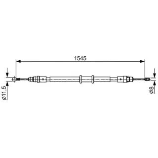 Bosch Handbremsseil hinten rechts links Renault Master 2,3