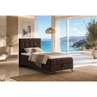 Best for Home Boxspringbett K15 Single SLIM mit Bettkasten & Bonellfederkern, Topper H3 (Boxspringbett Set, 1-St., 70x200 80x200 90x200 100x200 cm), mit oder ohne Topper, Flexible Liefermöglichkeiten, Handwerksqualität