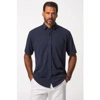 JP1880 Kurzarmhemd Piqué-Hemd FLEXNAMIC® Halbarm Buttondown-Kragen
