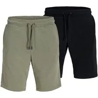 Jack & Jones Sweatshorts JPSTGORDON BRADLEY SWEAT SHORTS MP 2PK (Packung, 2-tlg) Materialmix, regular fit