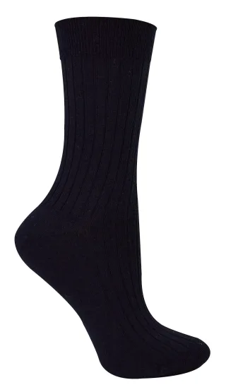 Damensocken aus Merinowolle | Steven | Dicke Outdoor-Stiefelsocken für Damen, Schwarz
