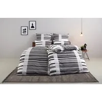 Bruno Banani Bettwäsche Cameo in Gr. 135x200 oder 155x220 cm, Renforcé, 2 teilig, Bettwäsche aus Baumwolle, Bettwäsche im Streifen-Design