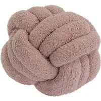REALLaxx Dekokissen Knotenkissen, runder Knotenball, 25cm, Zierkissen mit modernem Teddy-Bezug